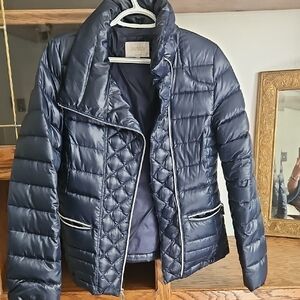 Laundry by Shelli Segal Women's Dark Blue Puffer Coat